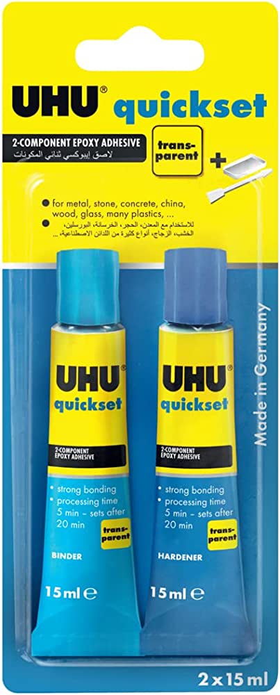 Quickset Epoxy Resin Glue 30ml UHU 40608